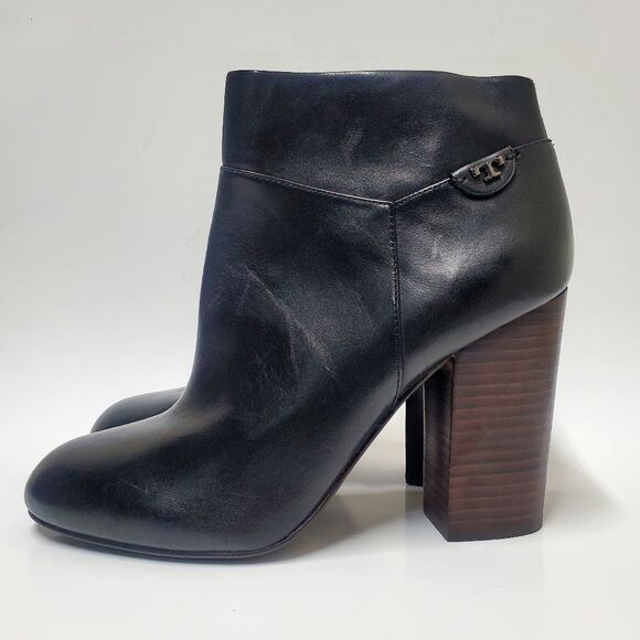 TORY BURCH Fulton Block Heel Ankle Booties in Size 9.5M - Picture 3 of 13